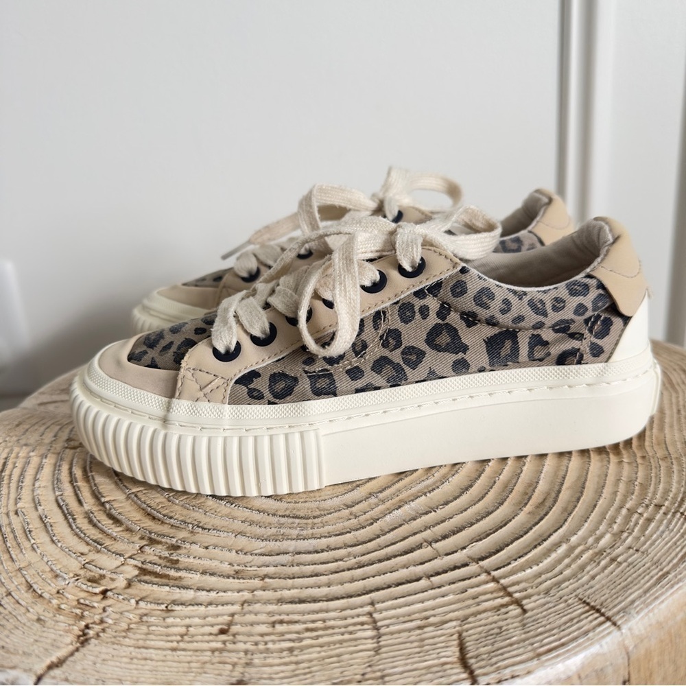 Zara Girl's Animal Print Beige Sneaker Size 2 US/EU 33 - Picture 13 of 14